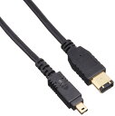 【送料無料】エレコム IEEE1394 FireWire400(i.LINK・DV)ケーブル 6pin-4pin 1.0m ブラック IE-461BK
