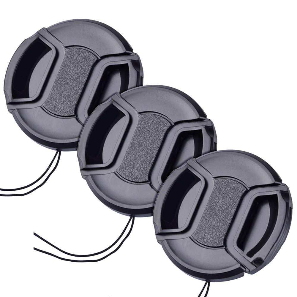 【送料無料】Junder 40.5mm レンズキャップ 3個セット インナー式ワンタッチレンズキャップ 40.5mm 脱落防止フック付き レンズプロテクトキャップ … (40.5mm)