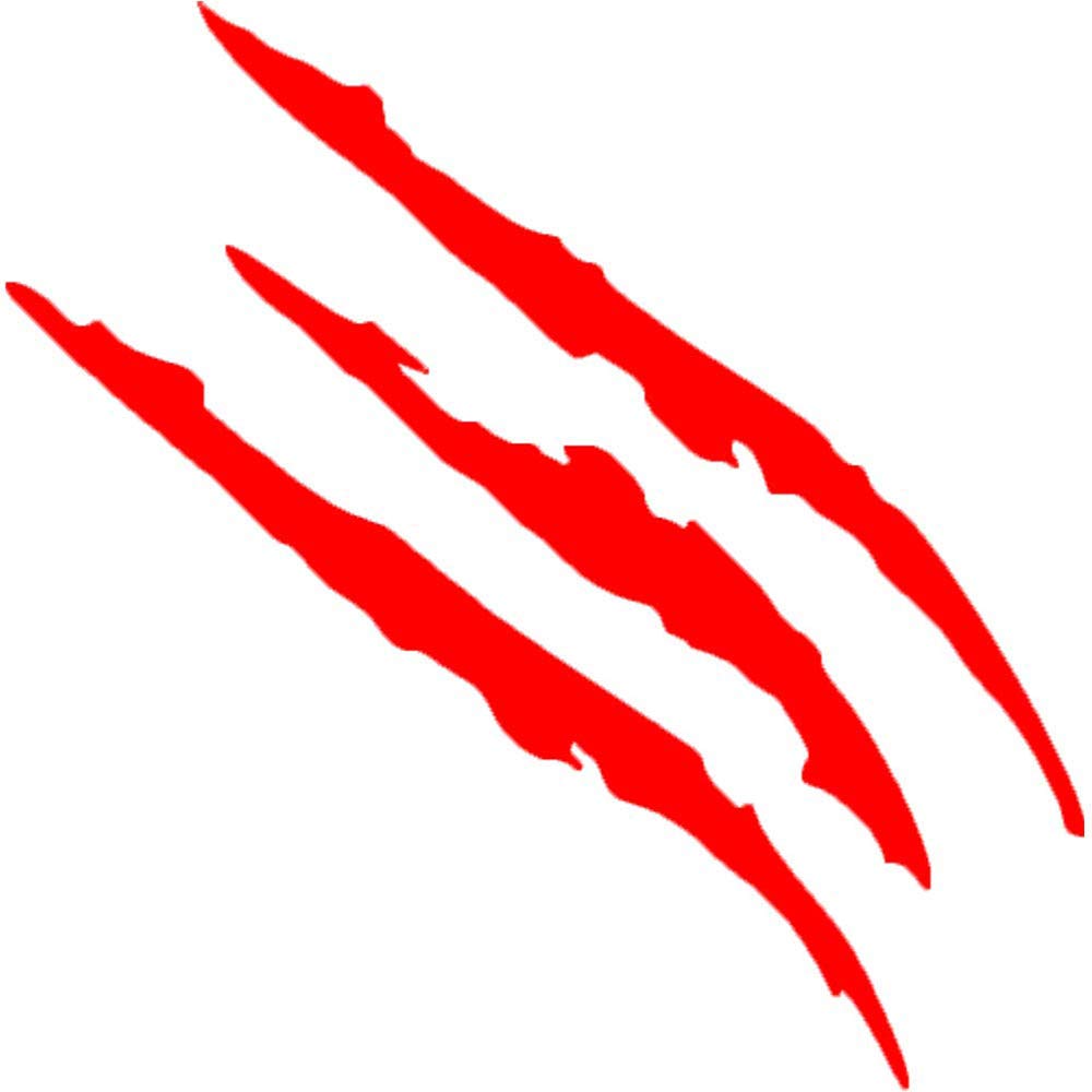 【送料無料】足のデカール反射ステッカー、モンスターの爪の傷、デカール、デカール、ビニールステッカー、ハロウィーン防水ヘッドライト、すべてのモデルのデカール,F