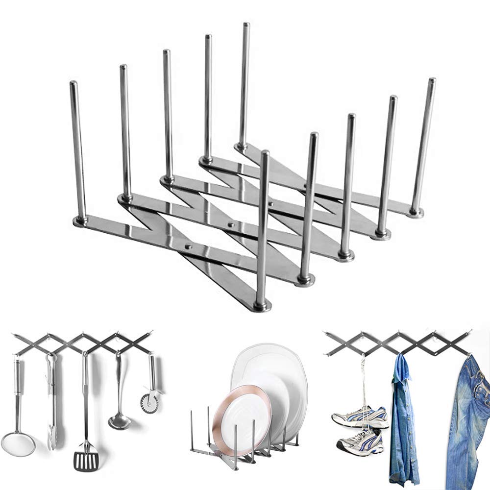 【送料無料】Miao's Studio 蓋収納 シンク下 伸縮鍋蓋 &フライパンスタンド 皿収納、水切りラック 食器..