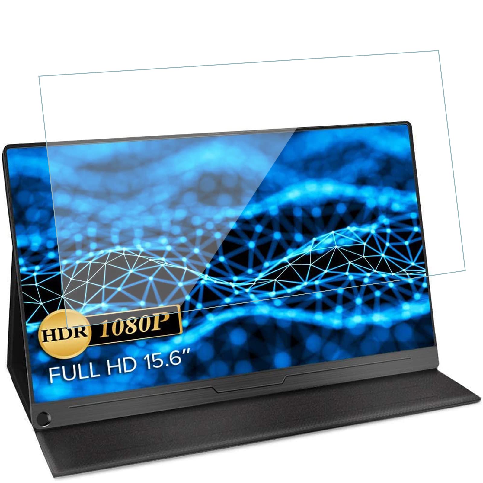 【送料無料】For EVICIV EVC-1506 15.6インチ ガラスフィルム 15.6型 1920×1080 16:9対応 モバイルモニター 液晶保護強化ガラスフィルム 【Jinmdz】日本製素材旭硝子製/硬度9H/高透過率/耐衝撃/防塵/飛散防止/指紋防止/画面鮮やか高精細/貼り付け簡単 EVICIV 15.6インチ