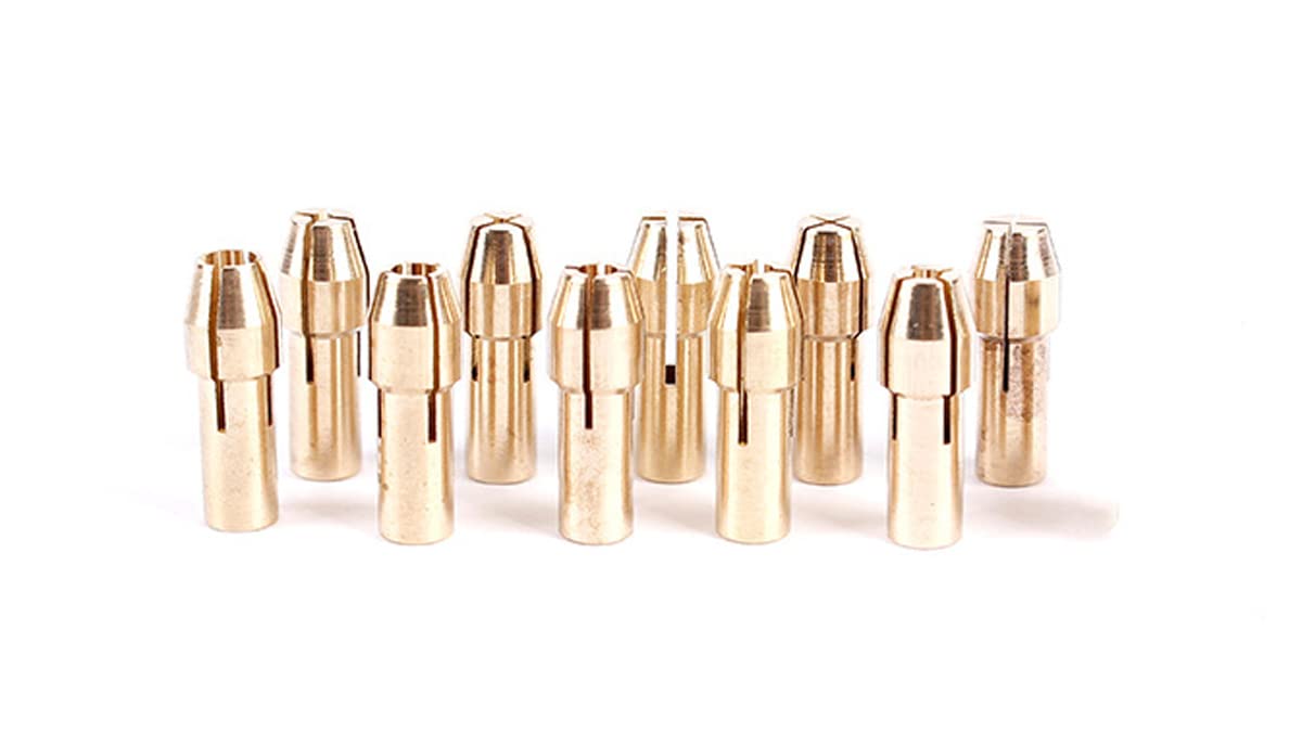 【送料無料】回転工具セット用 4.8mm シャンク 0.5-3.2mm 真鍮 ドリル チャック コレット ビット