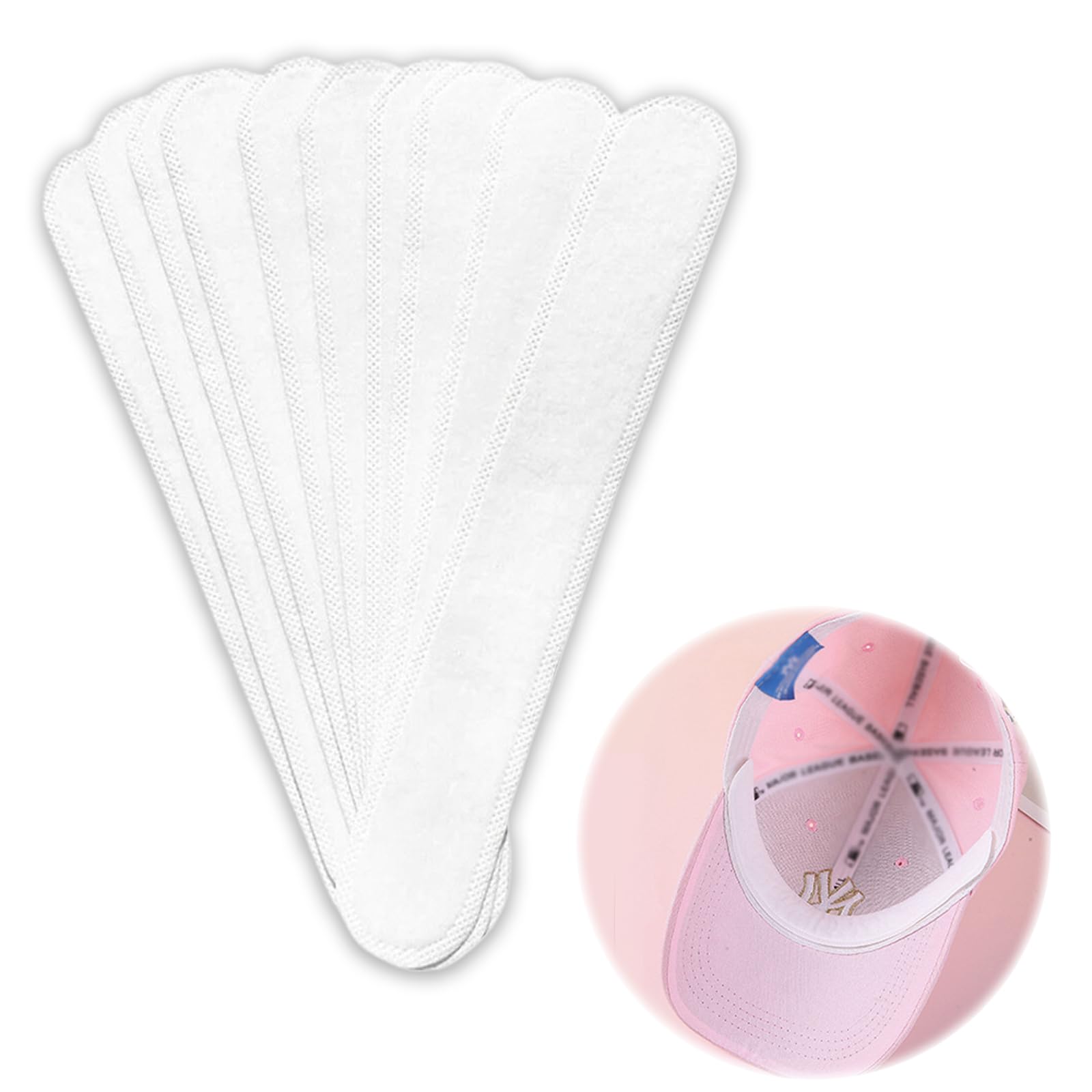 【送料無料】DELUXEFOX 帽子よごれ防止テープ 襟汚れガードテープ （50枚セット） 使い捨て汗取りパッ..