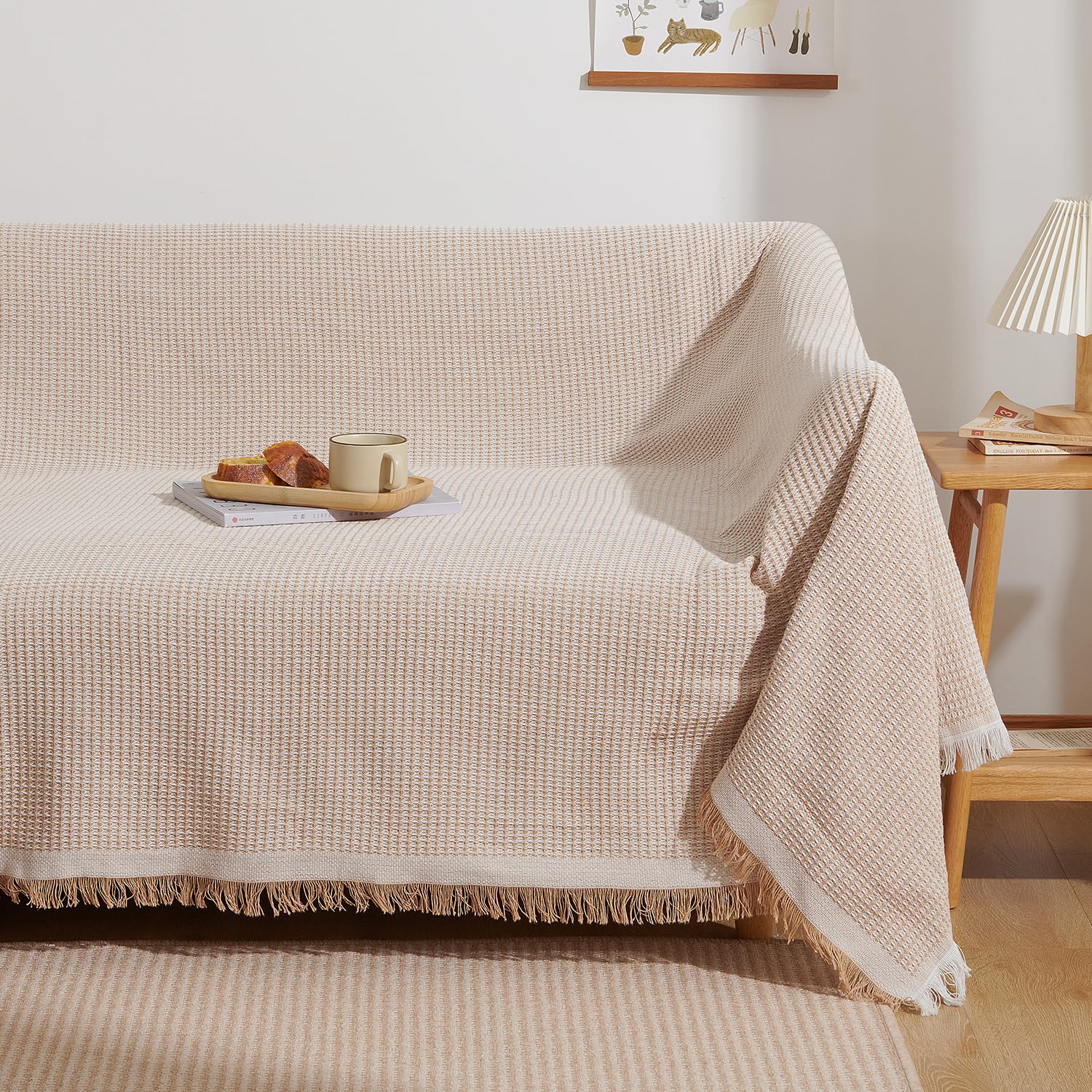 【送料無料】Atokazo ソファーカバー 北欧風 マルチカバー ソファカバー 肘付き 肘なし 多機能 ブラン..