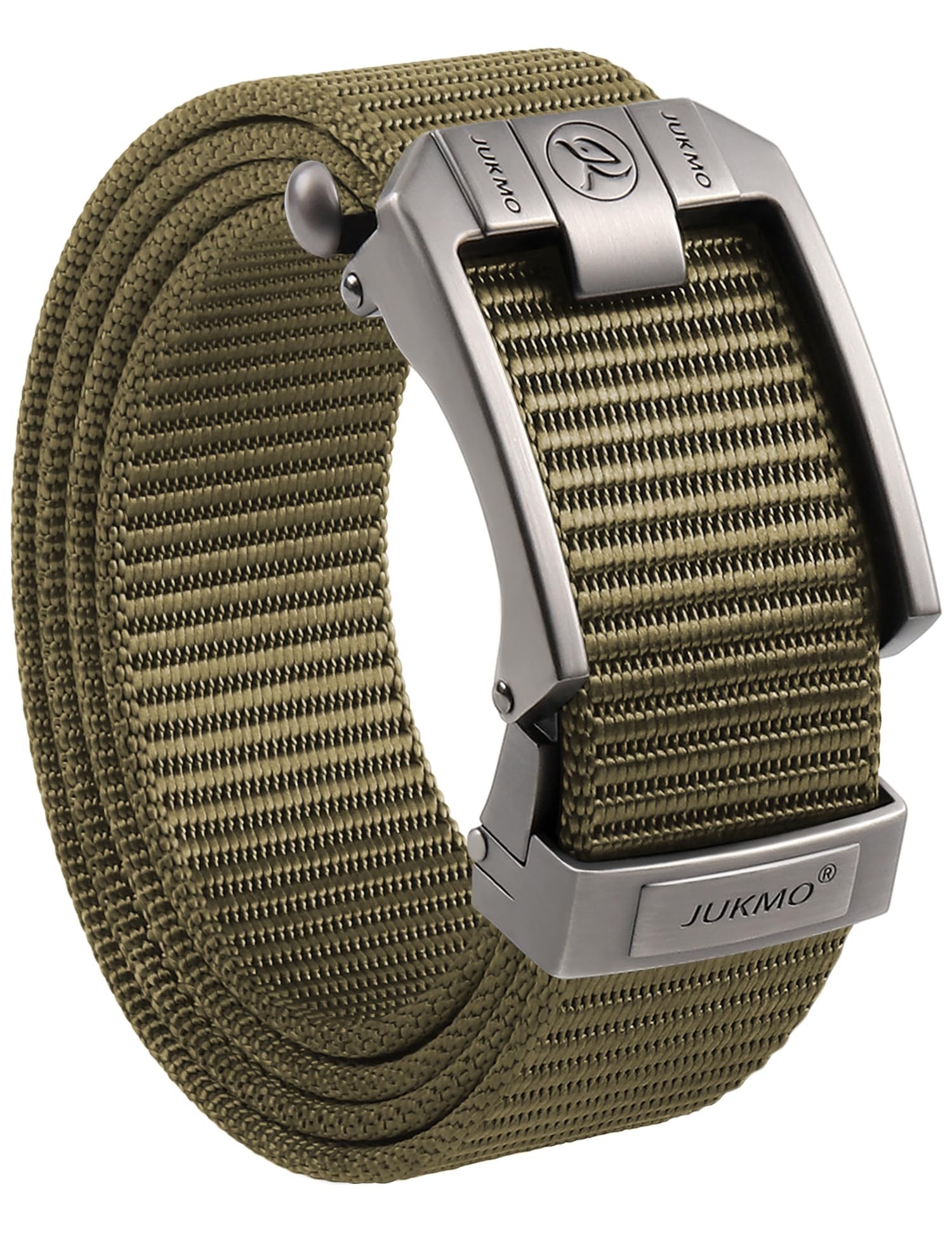 【送料無料】[JUKMO] ゴルフ ベルト メンズ カジュアル ラチェット式ベルト ナイロンベルト 作業用ベルト (相応しい腰の長さ 60cm-105cm（全長 120cm）, 001-コヨーテ)