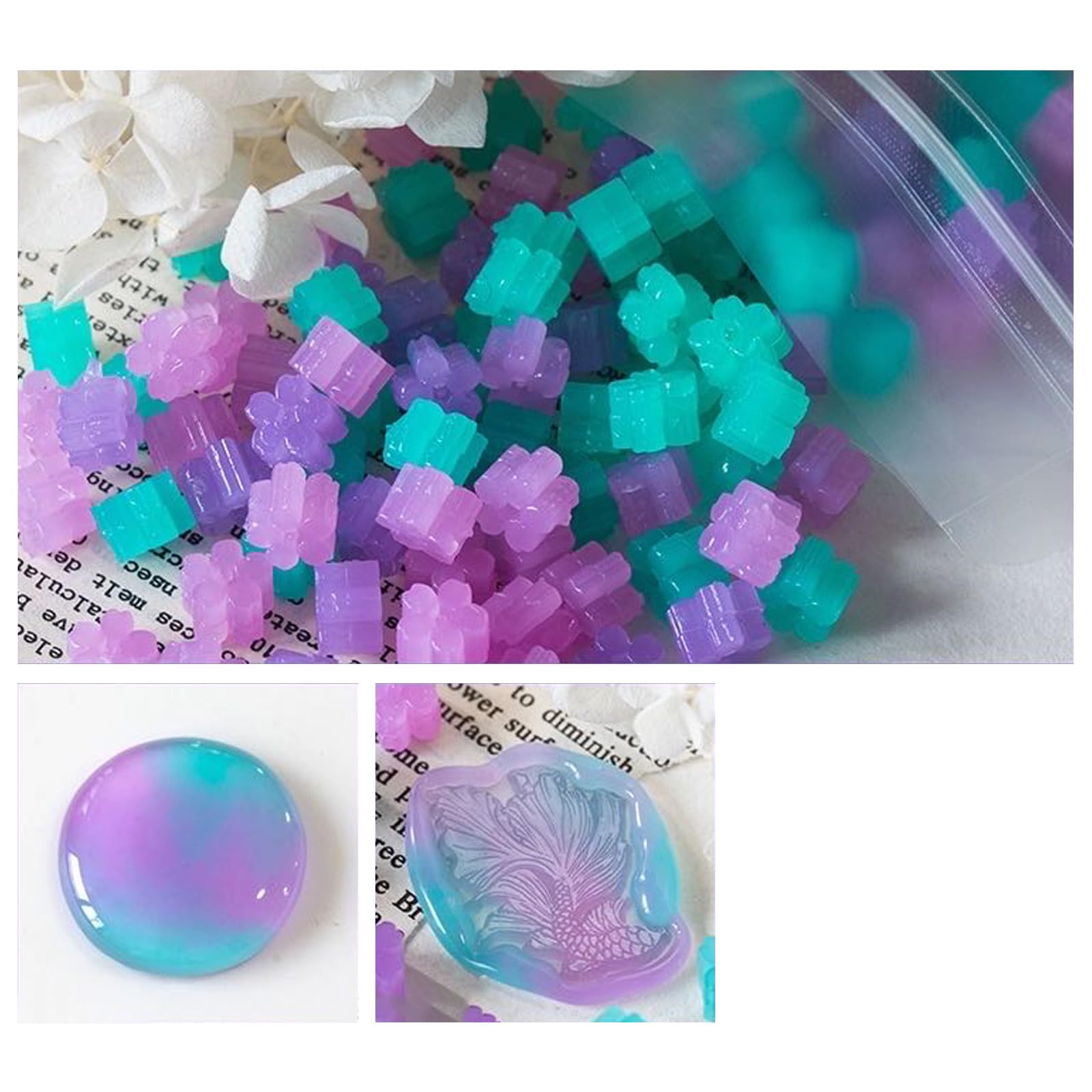 【送料無料】YAMOXLS シーリングワックス ワックスビーズ セット 封蝋 小粒 桜形 半透明 混色 可愛い ..