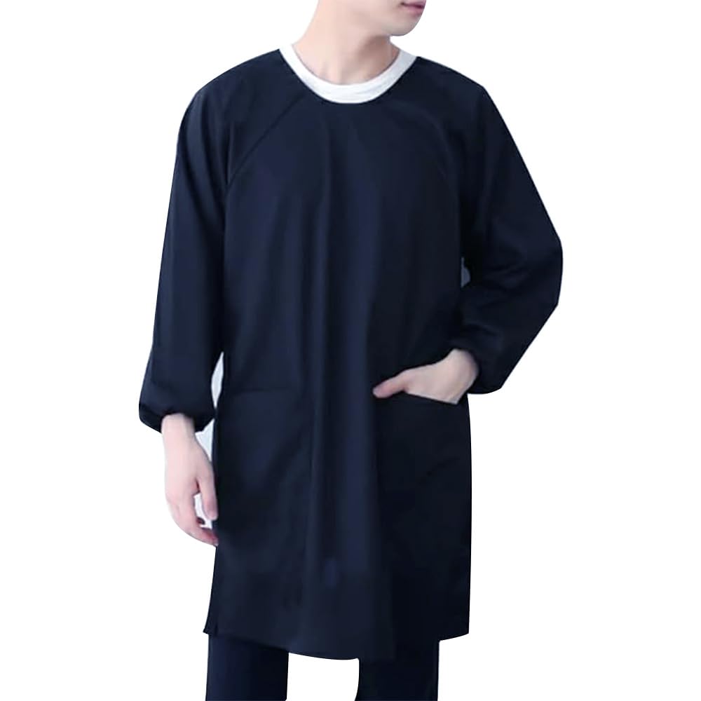 【送料無料】[Hedbroli] 作業用エプロンかっぽう着メンズ 割烹着 レディース スモック 保育士 かっぽう..