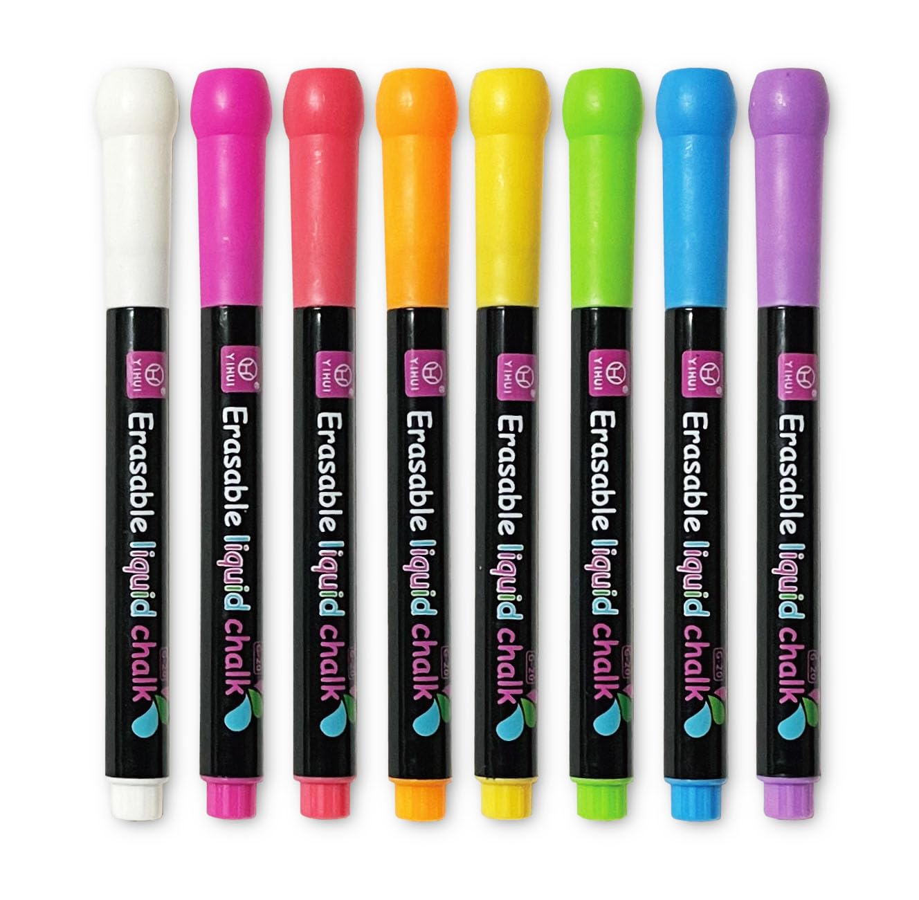 【送料無料】WBway 黒板用 ボードマーカー 蛍光色カラー【8色セット】 細字 消せる ブラックボード マーカー 水性 ホワイト チョーク ペン ペイントマーカー (カラー8色)