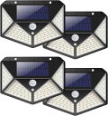 【送料無料】Batone LEDソーラーライト 4個セット ソーラーパネル センサーライト LED 屋外照明 人感センサー 太陽光発電 防水 防犯ライト (4個...