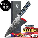 【送料無料】SANMUZUO 5インチ キッチンユーティリティナイフ - Xuan シリーズ キッチンナイフ - VG10 ダマスカス鋼、樹脂ハンドル付き (ス...