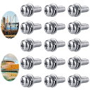 【送料無料】PAVIKE十字穴付きボルト【15個セット】パンヘッド機械ネジ m4 304ステンレス鋼 プラスネジ ファスナーボルト、M 4 X 8、十字穴、円盤...