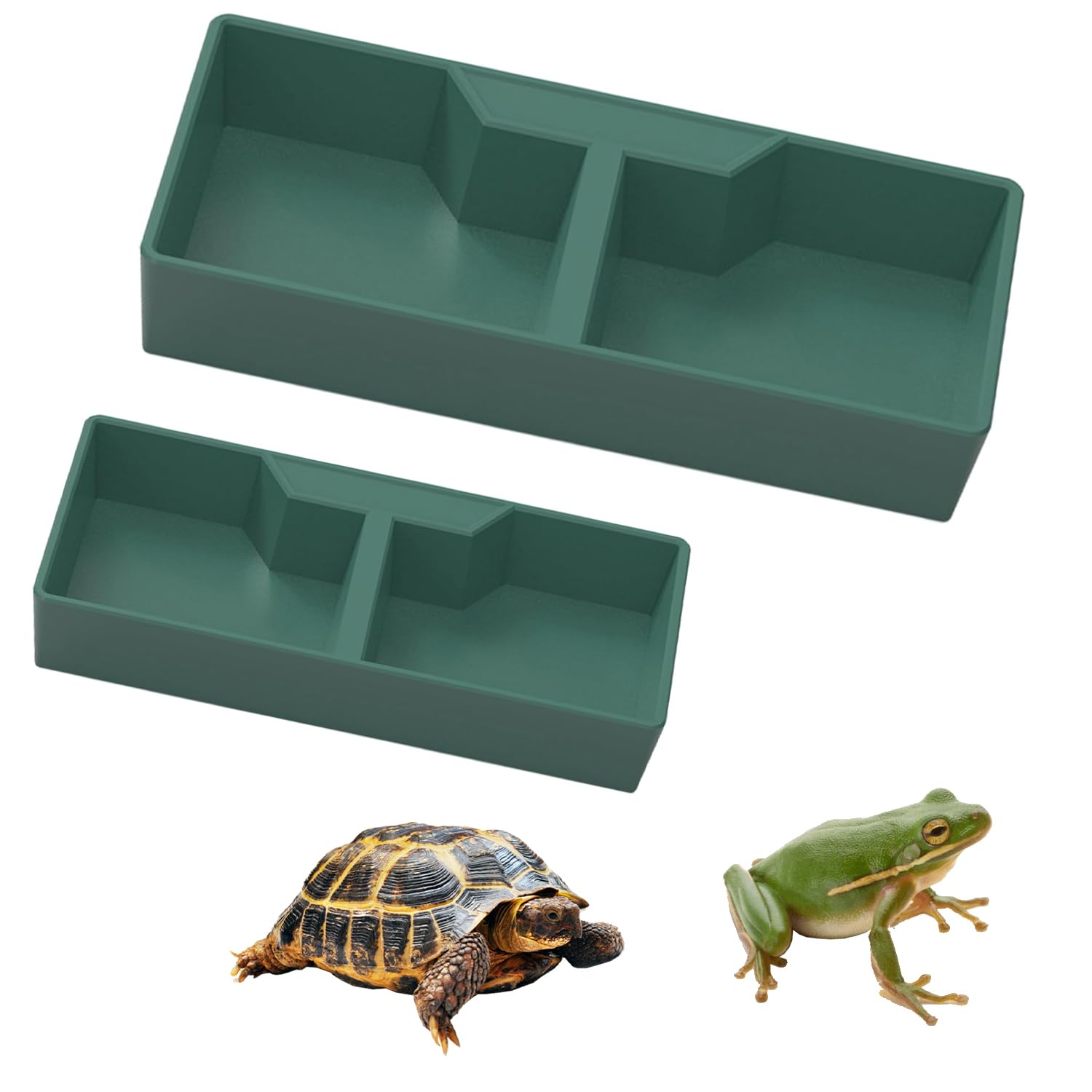 【送料無料】PAVIKE 爬虫類 エサ入れ フードボウル 爬虫類 餌入れ 2個入り 爬虫類食器 爬虫類の餌と水の皿 耐久性に優れ 軽量で 洗浄が容易 爬虫類フィ...