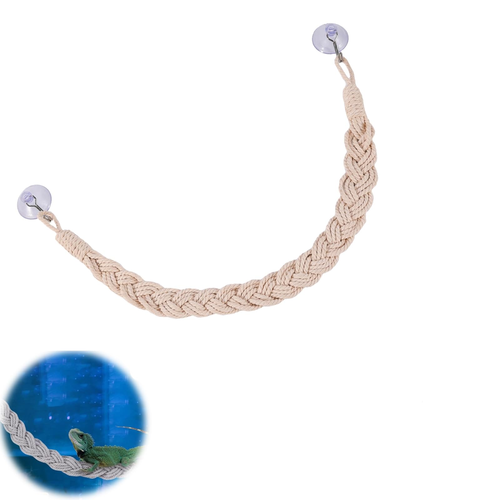 【送料無料】PAVIKE 爬虫類 登り のぼり ヤドカリロープはしご 爬虫類 登りロープ 爬虫類 人工飾り 爬..