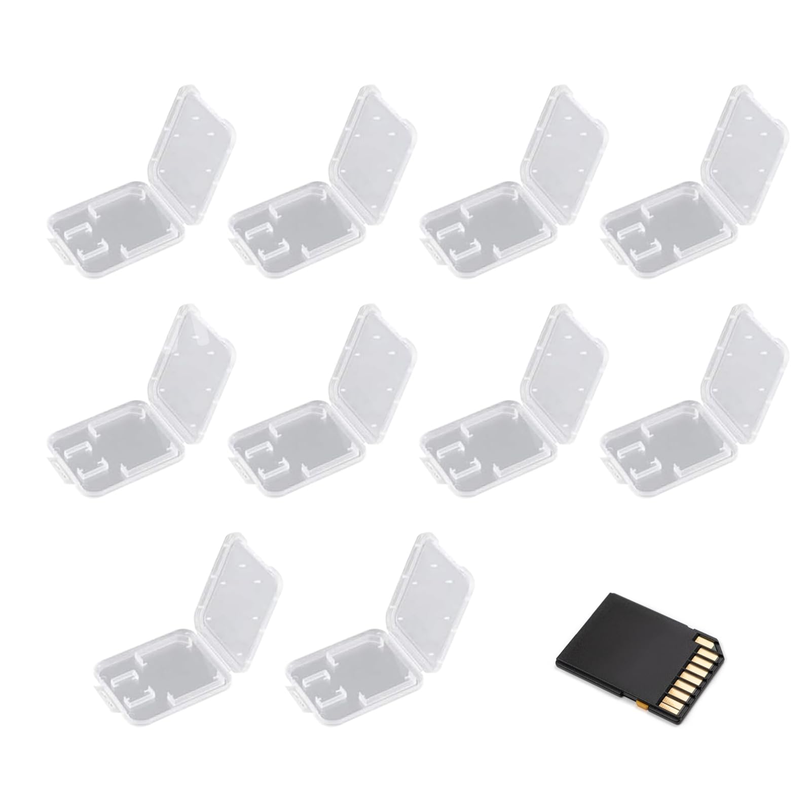 【送料無料】PAVIKE 2IN1 SD/TFカード 収納ケース 10個 小型 薄型 メモリーカード 簡易 収納/整理/保管用 携帯便利 多機能のケース