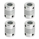 【送料無料】Aopinフレキシブル カップリングモーター カ3Dプリンター用10mm~10mmシャフト、長さ25mm / 1 "カプラーモーターコネクターケーシングジョイント、に最適車種シャフト、CNCマシン、モーターガイド、DIYエンコーダー、4個