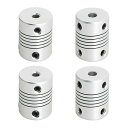 【送料無料】Aopinフレキシブル カップリングモーター カ3Dプリンター用4mm~5mmシャフト、長さ25mm / 1 "カプラーモーターコネクターケーシングジョイント、に最適車種シャフト、CNCマシン、モーターガイド、DIYエンコーダー、4個