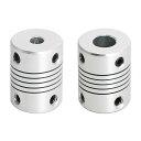 【送料無料】Aopinフレキシブル カップリングモーター カ3Dプリンター用5mm~8mmシャフト、長さ25mm / 1 "カプラーモーターコネクターケーシングジョイント、に最適車種シャフト、CNCマシン、モーターガイド、DIYエンコーダー、2個