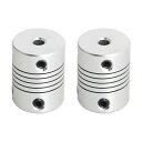 【送料無料】Aopinフレキシブル カップリングモーター カ3Dプリンター用4mm~4mmシャフト、長さ25mm / 1 "カプラーモーターコネクターケーシングジョイント、に最適車種シャフト、CNCマシン、モーターガイド、DIYエンコーダー、2個