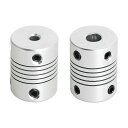 【送料無料】Aopinフレキシブル カップリングモーター カ3Dプリンター用4mm~6mmシャフト、長さ25mm / 1 "カプラーモーターコネクターケーシングジョイント、に最適車種シャフト、CNCマシン、モーターガイド、DIYエンコーダー、2個