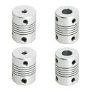 【送料無料】Aopinフレキシブル カップリングモーター カ3Dプリンター用4mm~8mmシャフト、長さ25mm / 1 "カプラーモーターコネクターケーシングジョイント、に最適車種シャフト、CNCマシン、モーターガイド、DIYエンコーダー、4個