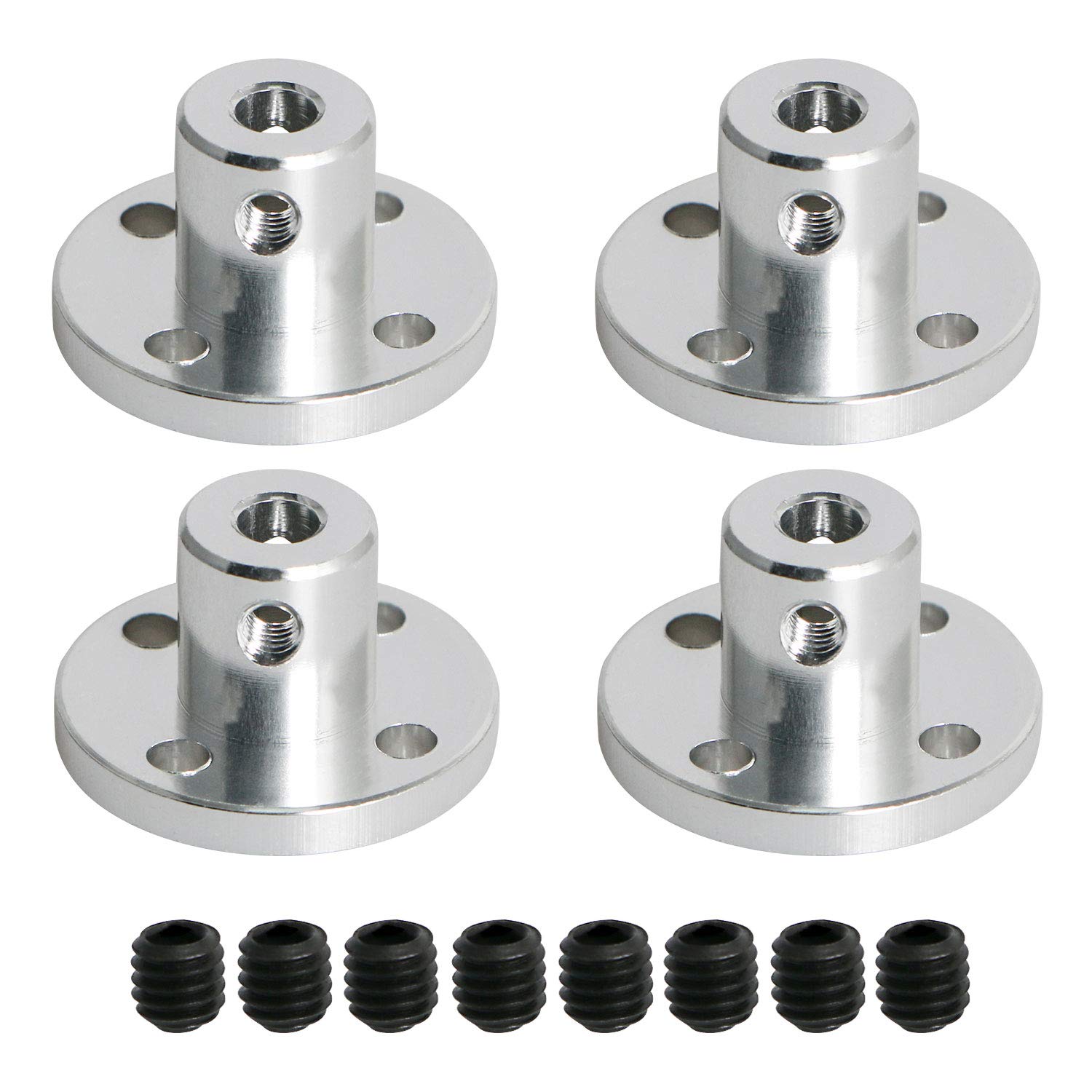 【送料無料】Aopinリジッドフランジカップリング4mmインナーシャフト3Dプリンター用、長さ13mm / 0.51 ..