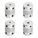 【送料無料】Aopinフレキシブル カップリングモーター カ3Dプリンター用3mm~4mmシャフト、長さ25mm / 1 "カプラーモーターコネクターケーシングジョイント、に最適車種シャフト、CNCマシン、モーターガイド、DIYエンコーダー、4個