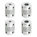 【送料無料】Aopinフレキシブル カップリングモーター カ3Dプリンター用5mm~8mmシャフト、長さ25mm / 1 "カプラーモーターコネクターケーシングジョイント、に最適車種シャフト、CNCマシン、モーターガイド、DIYエンコーダー、4個