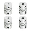 【送料無料】Aopinフレキシブル カップリングモーター カ3Dプリンター用4mm~6mmシャフト、長さ25mm / 1 "カプラーモーターコネクターケーシングジョイント、に最適車種シャフト、CNCマシン、モーターガイド、DIYエンコーダー、4個