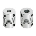 【送料無料】Aopinフレキシブル カップリングモーター カ3Dプリンター用6mm~8mmシャフト、長さ25mm / 1 "カプラーモーターコネクターケーシングジョイント、に最適車種シャフト、CNCマシン、モーターガイド、DIYエンコーダー、2個