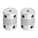 【送料無料】Aopinフレキシブル カップリングモーター カ3Dプリンター用3mm~3mmシャフト、長さ25mm / 1 "カプラーモーターコネクターケーシングジョイント、に最適車種シャフト、CNCマシン、モーターガイド、DIYエンコーダー、2個