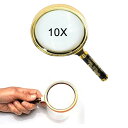 【送料無料】Aicosineg 手持ちルーペ 10倍ルーペ レンズ径80mm 単一倍率 拡大レンズ 虫眼鏡 拡大鏡 1個入り 竜紋ハンドル ハンドル ルーペ 携...