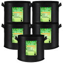 【送料無料】GMAULEE 不織布プランター 栽培袋 布鉢 20ガロン5個セット フェルト 植え袋 植物育成 厚手 通気性 持ち手付き 花栽培 野菜栽培 園芸果...