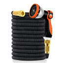 【送料無料】Yofidra ホース 散水ホース 伸縮ホース 3倍伸びる 超軽量0.9kg 10in1散水ノズル 2mmラテックス内層 超強度外層材料 超軽量 耐...