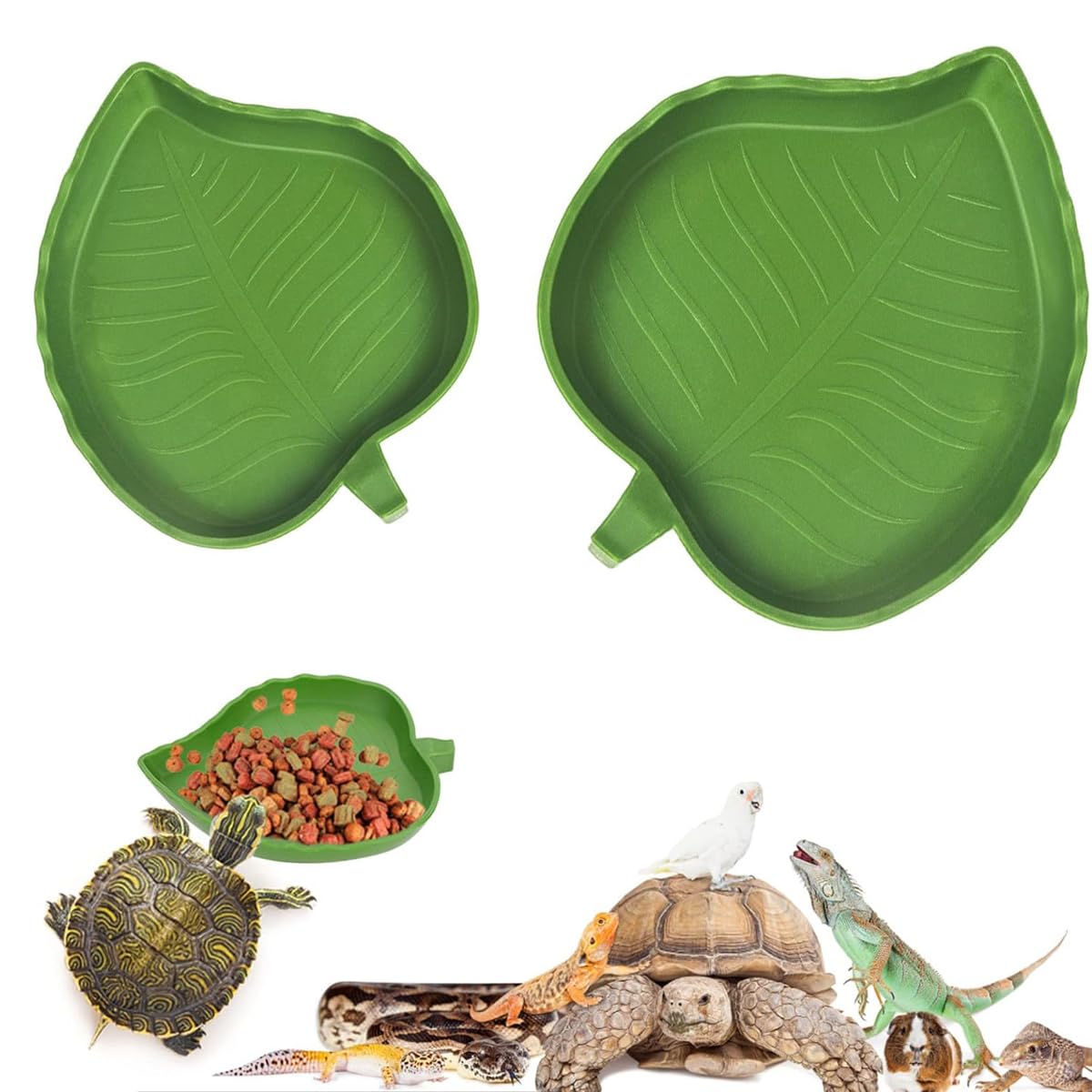 【送料無料】LYHMHAMY 爬虫類 水入れ 餌入れ 爬虫類用 えさ皿 両生類水飲み皿 水飲みボウル 両生類 食器 ミニ 水入れ 餌入れ カメ トカゲ ヘビ クモ カエル匹(2個入り)