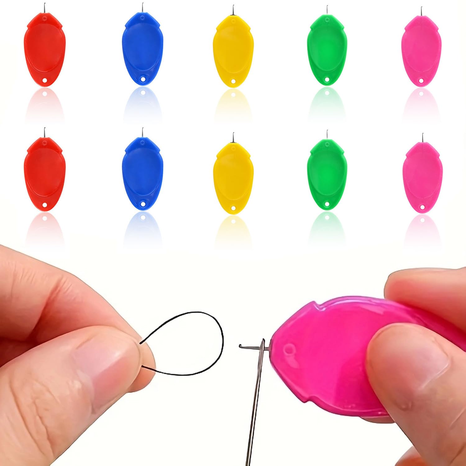 【送料無料】LYHMHAMY 針糸通しツール 5色 10個セット 糸通し器 DIY 手縫い用 刺しゅう用具 簡単糸通し 裁縫道具 手芸