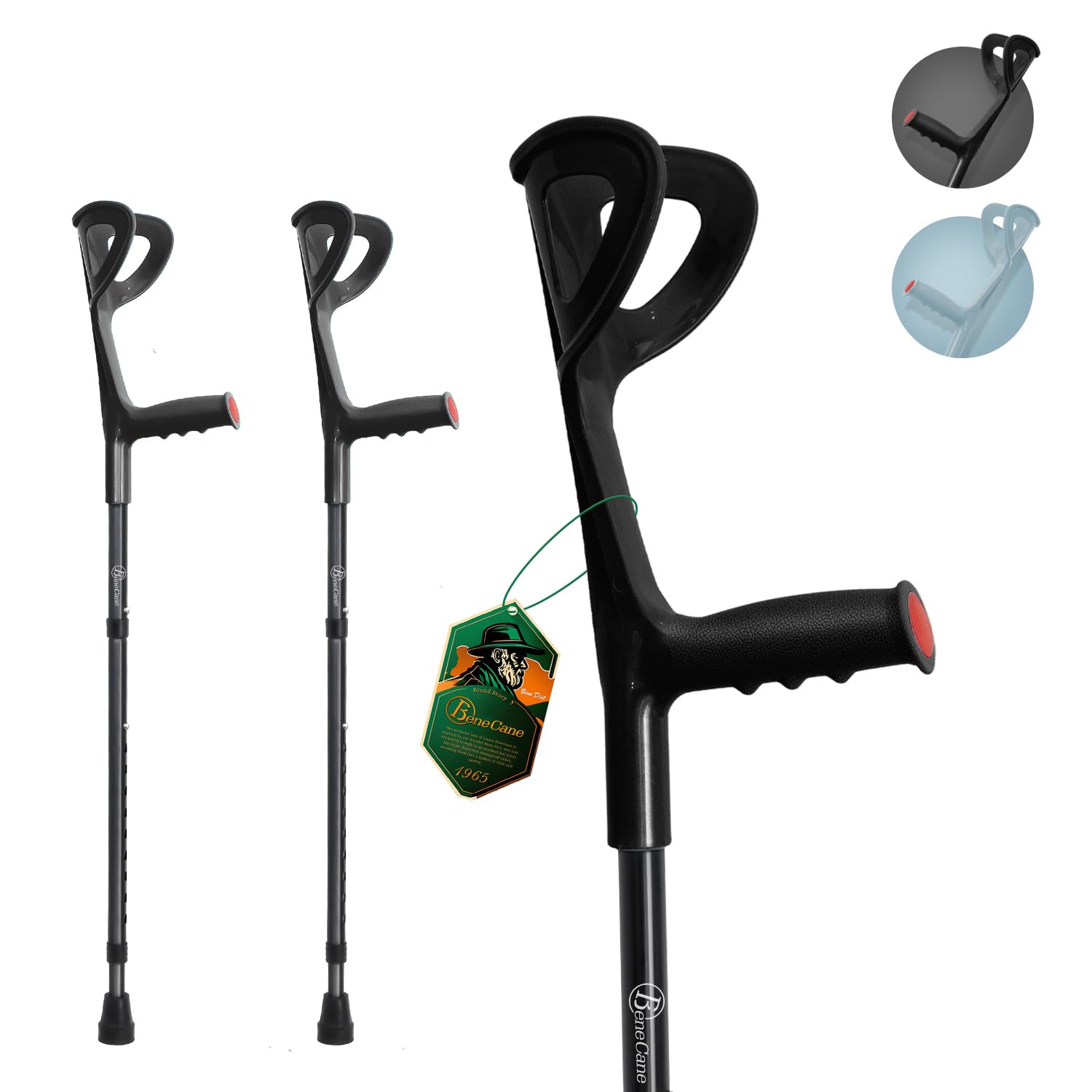 【送料無料】BeneCane クラッチ杖 松葉杖 まつばづえ ロフストランドクラッチ 折りたたみ 折り畳み 伸..