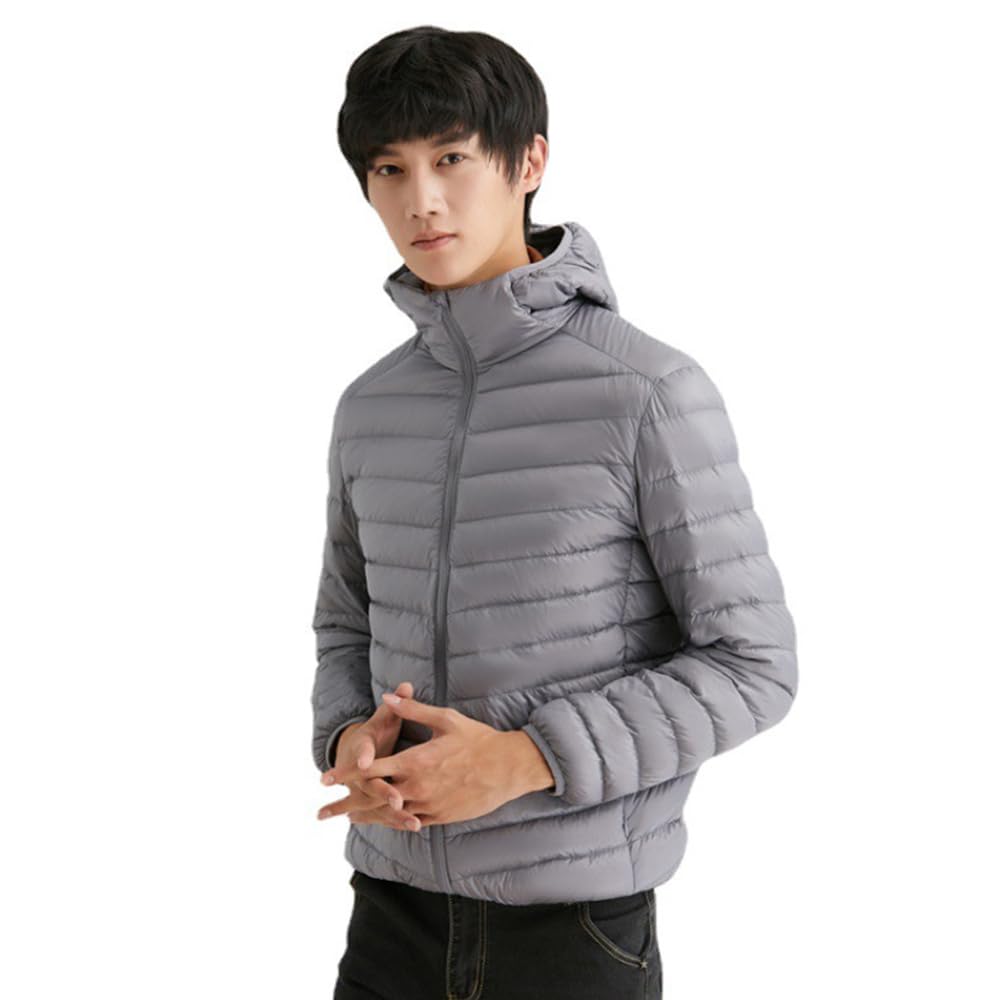 【送料無料】LIYURLTA ウルトラライト ダウンジャケット メンズ ダウン 撥水 軽量 暖かい 防寒 秋冬 収納ポーチ付き LIY49 (JP, アルファベ...