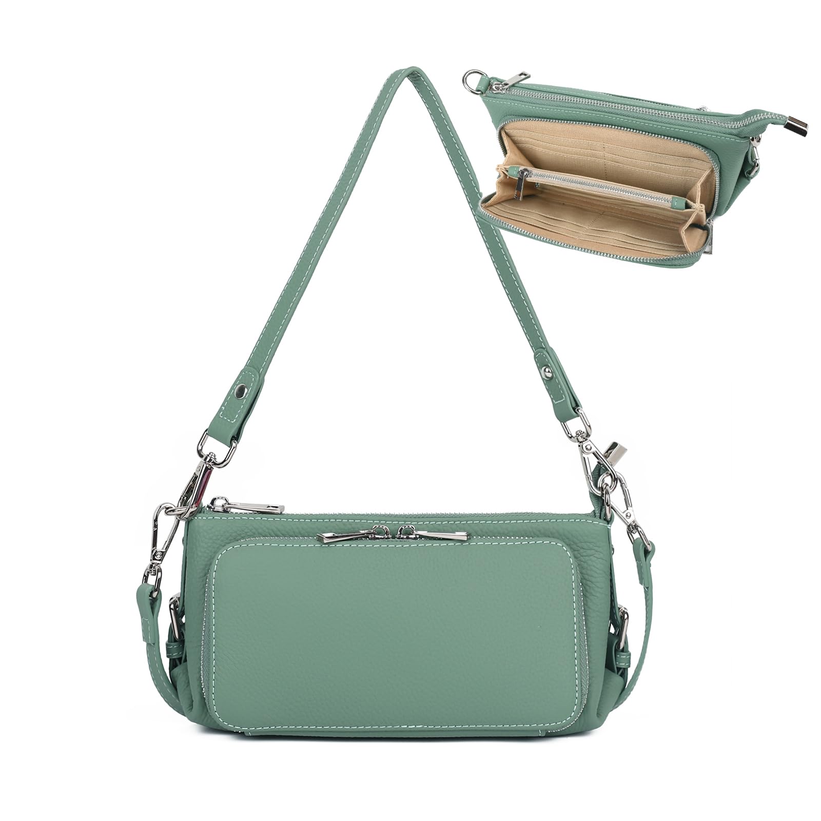 【送料無料】[MFFOR] ショルダーバッグ 本革 レディース 2way お財布ポシェット スマホショルダー 斜め..