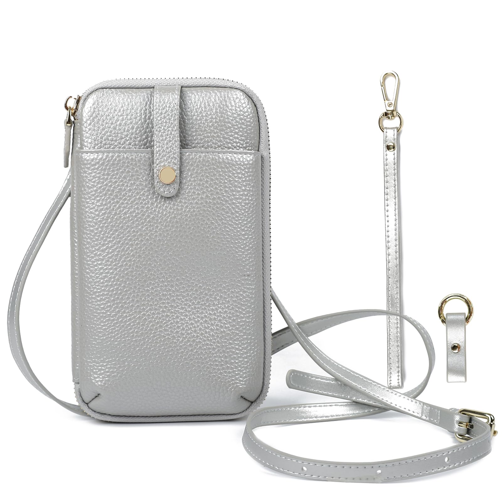 【送料無料】[imeetu]スマホショルダー お財布ショルダー スマホポーチ レディース 本革 多機能 落下防..