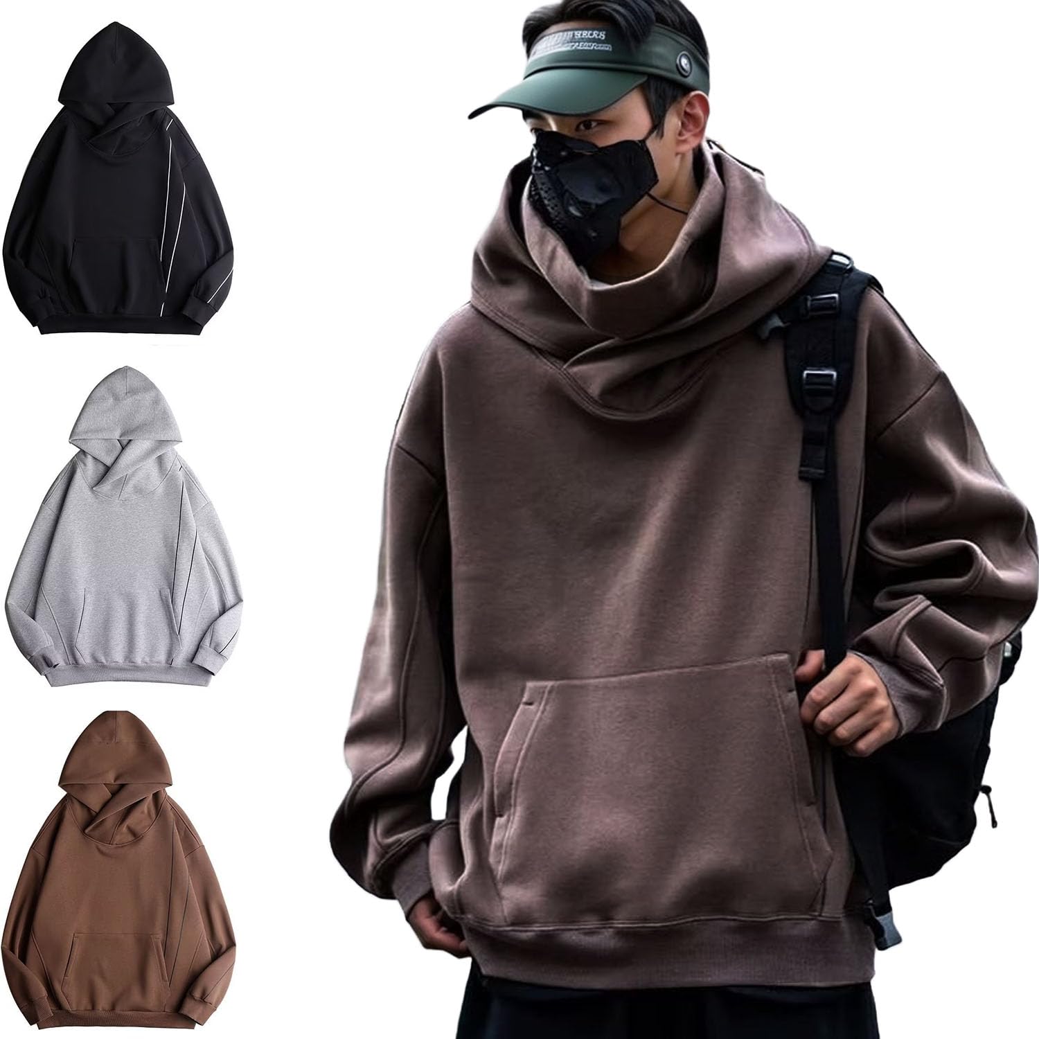 【送料無料】[MRYAOJONEZCW] ボリュームネックパーカー 男女兼用 パーカー メンズ 大きいサイズ ハイネ..