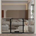【送料無料】Seogva ペットゲート 3.5cm柵間隔 ペットドア付き 高さ78cm ペットゲート 犬 猫 ゲート ブラック ホワイト 猫用ゲート 過密フレーム付き 猫 ゲート 犬すり抜け防止フェンス つっぱり 扉付き 赤ちゃん ベビーゲート 突っ張り式 自動ロック 階段上 (設置幅16
