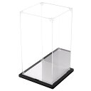 【送料無料】KUKERフィギュアケース アクリルケース UVカット コレクションケース ディスプレイケース 台座 背面ミラー 組み立て簡単 頑丈 汚れ防止 手袋 クリーニングクロス付き(15×15×25cm, 台座ミラー+背面ミラー)