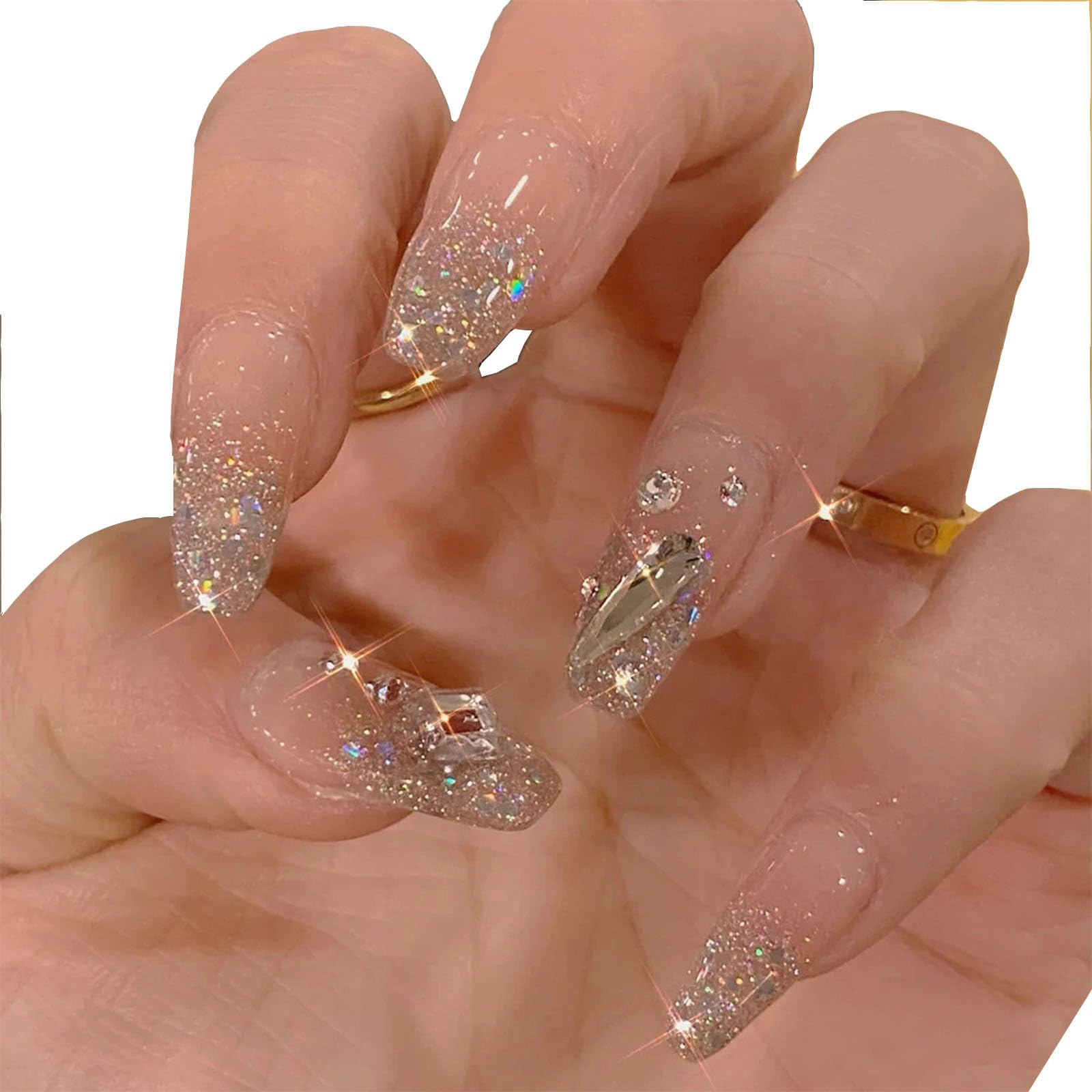 【送料無料】YINKE ネイルチップ ネイルシール ジェルネイルシール バレエ 短め ネイルチップ ベリーショート 24枚入 人気 和風 花嫁ネイル 光沢 つけ爪