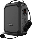 【送料無料】ポータブル拡声器 ハンズフリー 小型スピーカーセットマイク付きIPX5 防水 18W 拡声器 録音/AUX/USB/TFカード ヨガ指導イベント スピーチ ガイド 学校授業 店頭販売などに適用 日本語説明書付き (黒い)