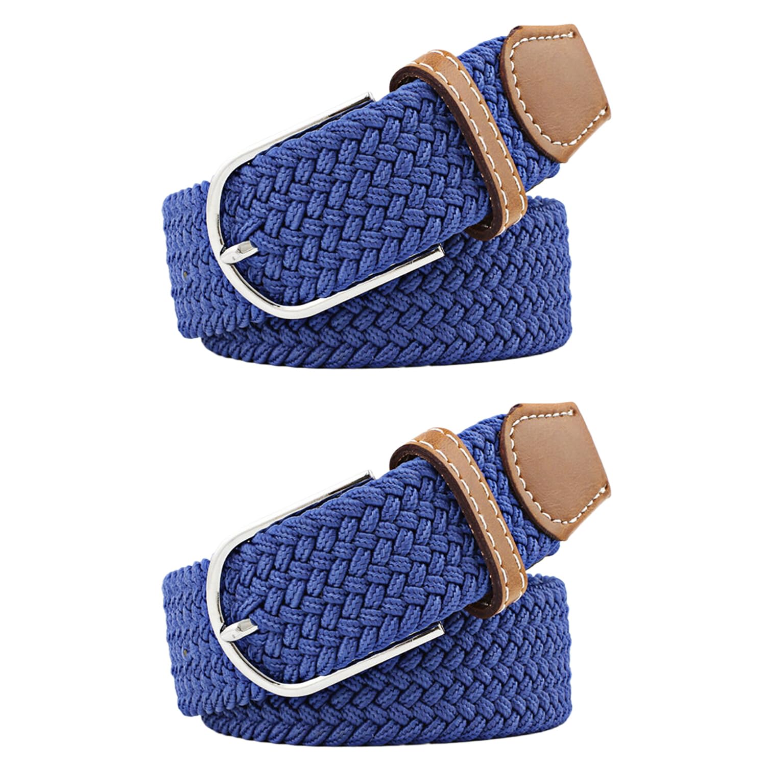 【送料無料】[RAKUKOU] ベルト メンズ メッシュベルト 2本セット サイズ調整フリー 編み込 ...