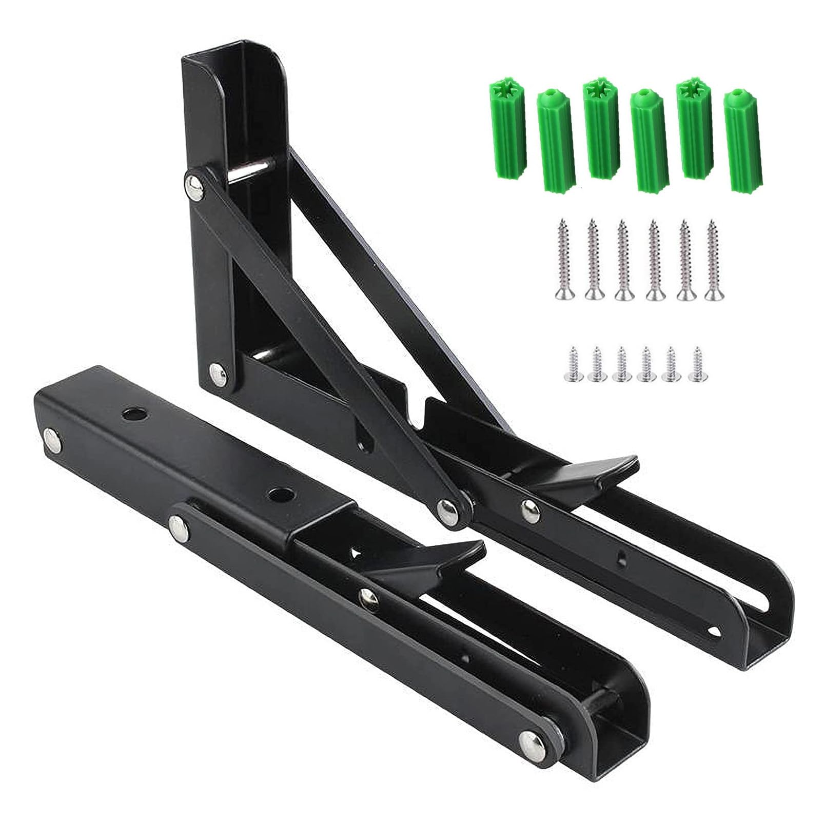 【送料無料】晨陽小店 折りたたみ 棚受け 金具 2個入 l字金具 棚支え L字型 壁掛け 吊り棚 DIY 耐荷重1..