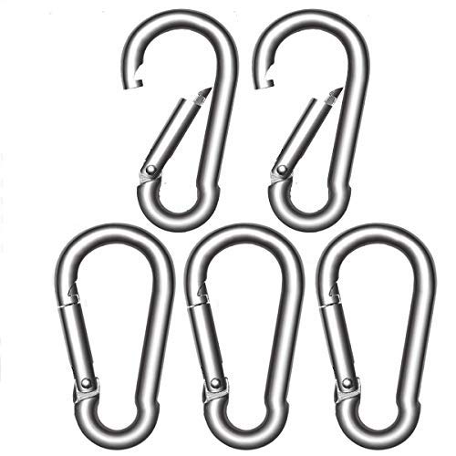 【送料無料】カラビナ304ステンレス鋼カラビナ 強力 スプリングフックキーホルダー 多機能 SUS304 カラビナ アウトドア 旅行用品 釣り 釣具 トレッキング 転倒防止 (m8 5)