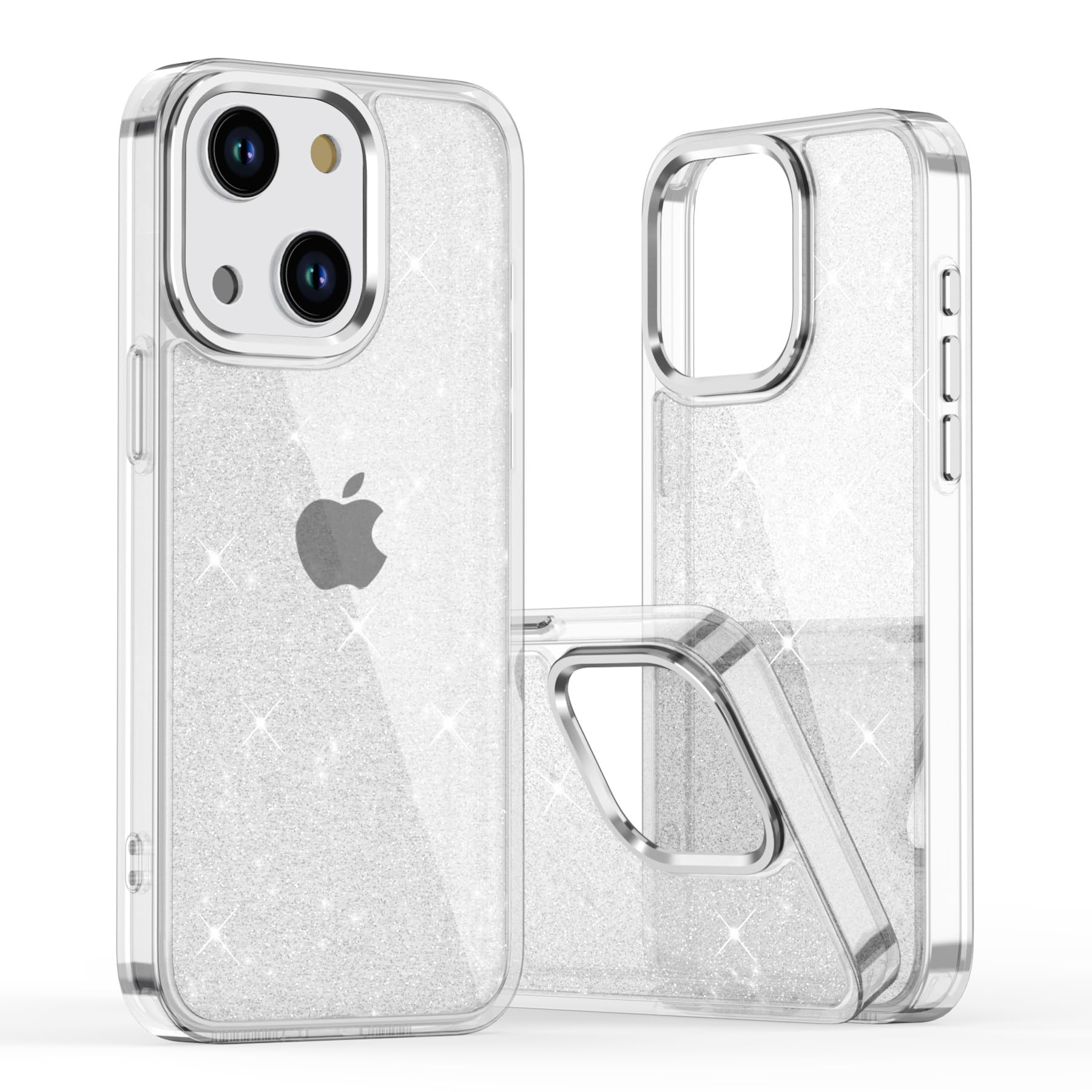 【送料無料】JOOBOY スマホケース 対応 iPhone 14 iPhone 13 兼用 ケース クリア ケース 透明 きらきら ブリンブリン 衝撃吸収 かわい..