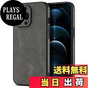 【送料無料】JOOBOY iPhone 13 Pro max 用 ケース 耐衝撃 薄型 コンパクト メンズ PC素材 + 背面 高級なPUレザー ハードカバー マット加工 指紋防止 上質な手触り カメラ保護 アイフォン13プロマックス 携帯カバー (ブラック, iPhone13 Pro Max)