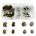 【送料無料】DEVENTORZ マグネットボタン 差し込み式 マグネットホック マグネットボタン スーツ バッグクラスプ バッグマグネットクラスプ マグネットバックル 服のボタン シルバー 古銅色 14mm 18mm 20組